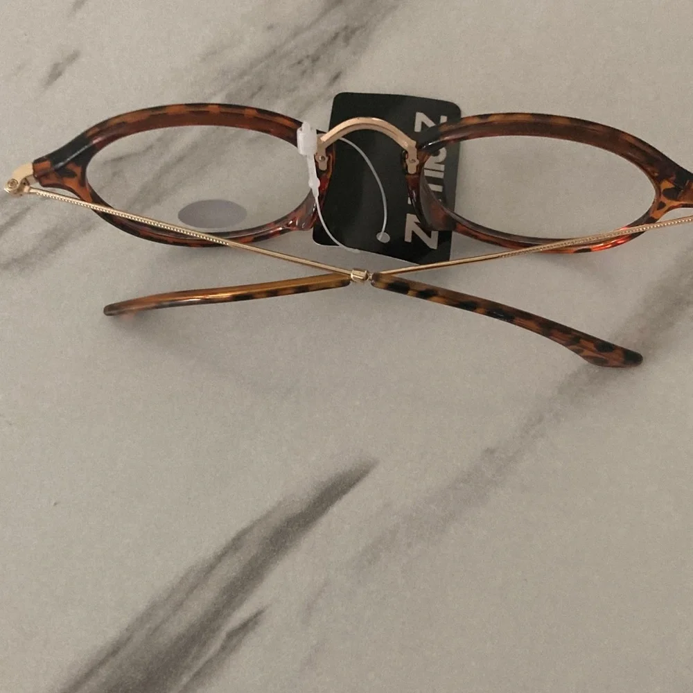 ME Makeover Essentials Tortoise Oval Glasses with Gold Bridge